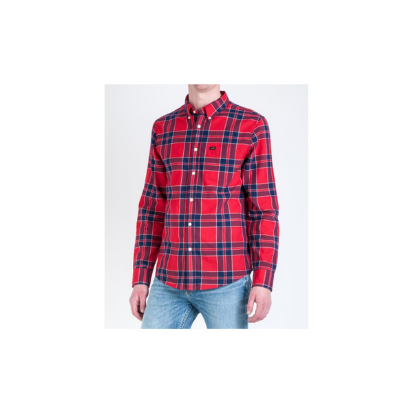 Lee Button Down Bright Red