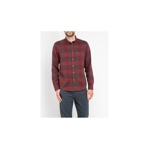 Lee Button Down Rhubarb Red