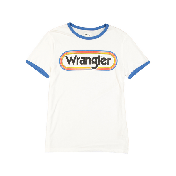 Wrangler Logo Ringer Tee Offwhite